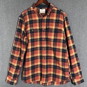 Fjallraven Singi Heavy Flannel Button Down Long Sleeve Shirt - Men's Size L